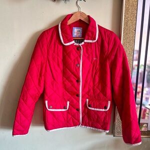 Tommy Girl Red Quilted White Trim Jacket